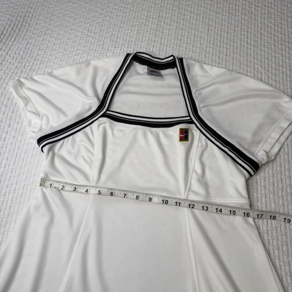 Vintage Nike Dress Womens Large White Block Stitch Court Polo Tennis Fit Y2K - Picture 13 of 16